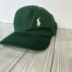 Polo Ralph Lauren Cap Off Center Logo Dad Hat Vintage Green & White